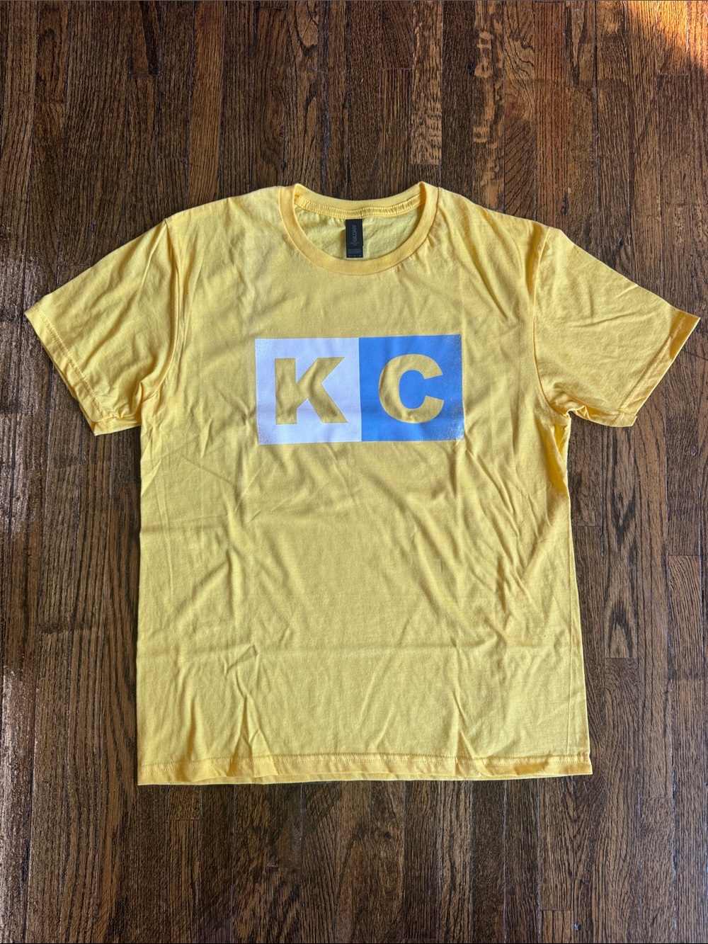 Gildan Yellow KC Block Logo Tee